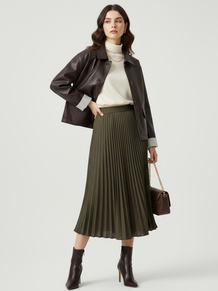 Retro PU Leather Jacket ladies coat Brooklyn Heights, BYMANYC New York.