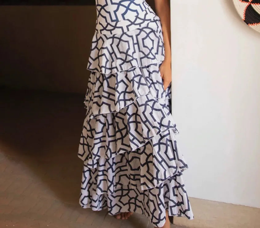 Geometric Shapes one piece swimsuit kimono