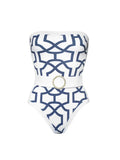 Geometric Shapes one piece swimsuit kimono