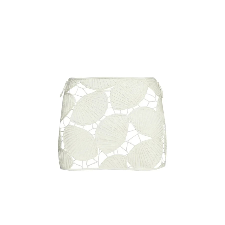 Sea Shell Pattern sexy three piece swimsuit set Bikini Cover up skirt