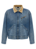 Maison Margiela Men's Denim Blue Jean Jacket cotton w/cord collar trucker 52