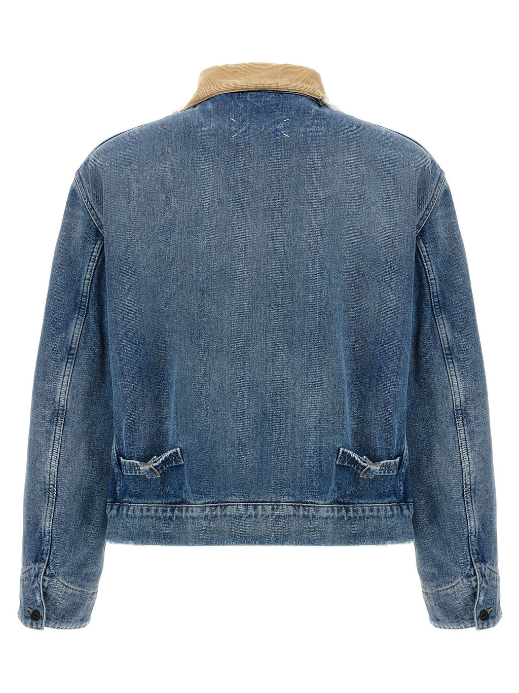 Maison Margiela Men's Denim Blue Jean Jacket cotton w/cord collar trucker 52