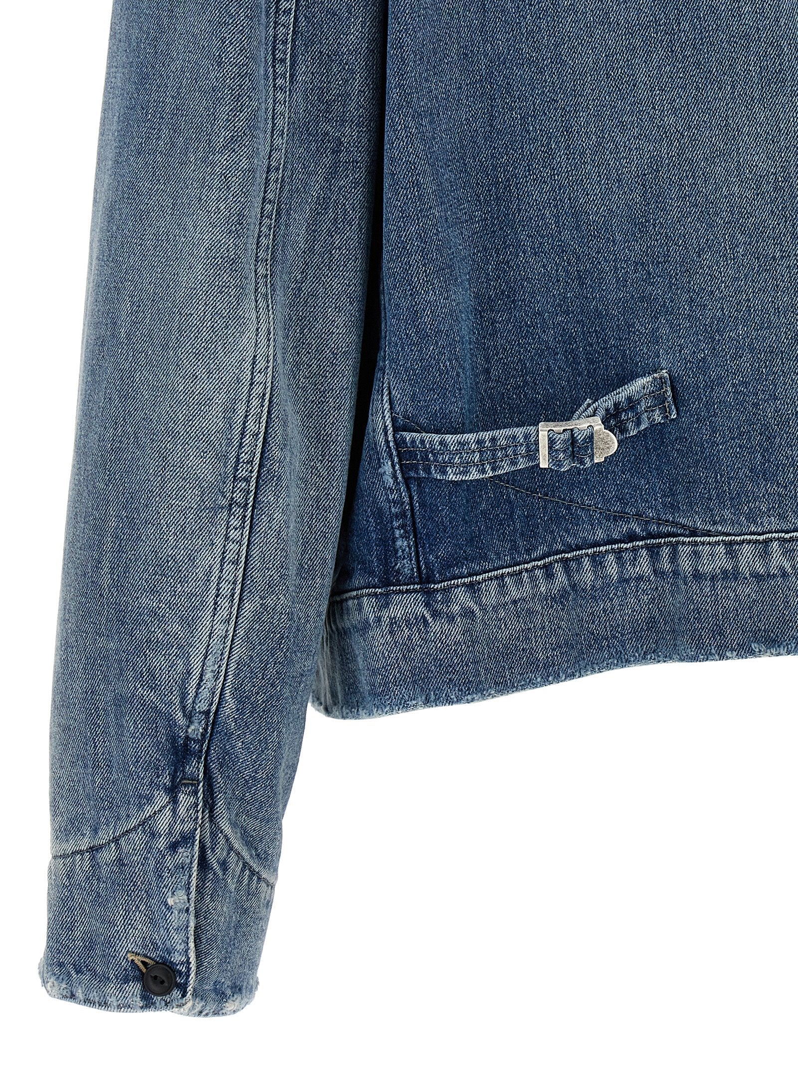 Maison Margiela Men's Denim Blue Jean Jacket cotton w/cord collar trucker 52