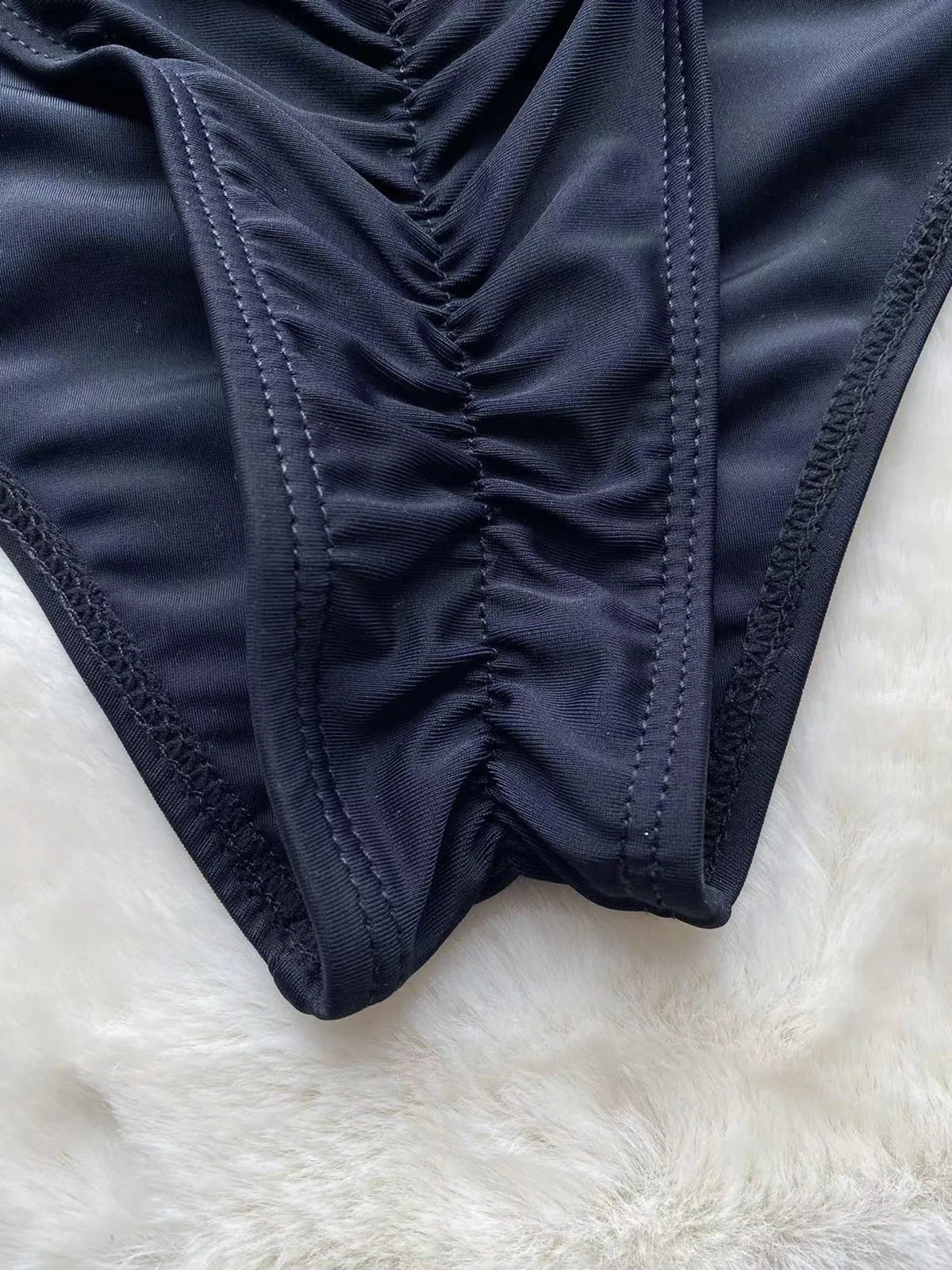 Black rose one piece swimsuit maillot rosette cutout