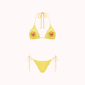 Tropical sally three piece Swimsuit set with long cover up skirt bikini