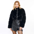Short Faux Fur Jacket Coat For ladies Flatiron, BYMANYC New York