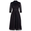 Audrey Dress #4 Madison Maison Solid Black Shirtdress Organic Cotton A-Line
