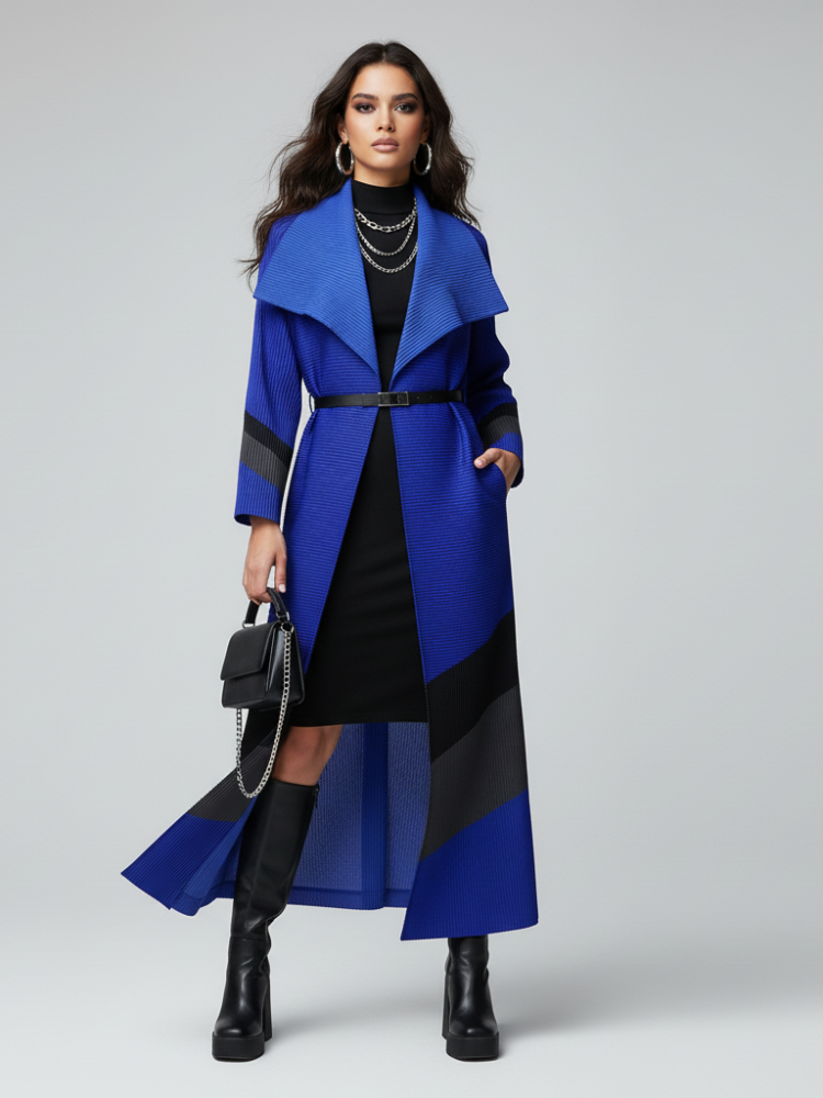 Tie-Waist long Windbreaker Coat Jacket For Women, West Village, BYMANYC