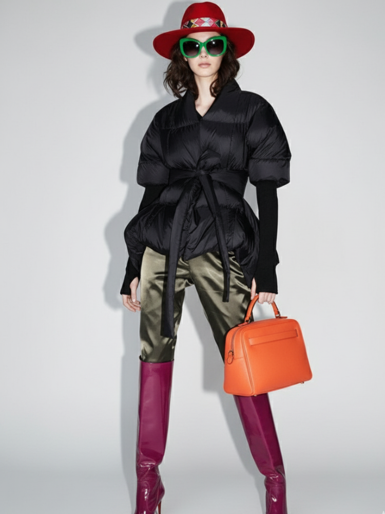 Tribeca Pleated Puffer Jacket BYMANYC ® New York Coat Warm Designer