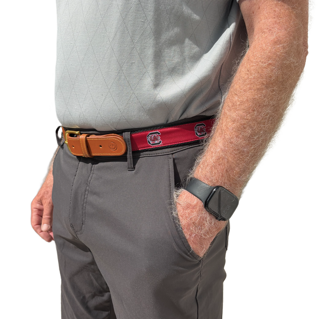 University of South Carolina (USC) Gamecocks All-Occasion Logo Canvas Belt men's