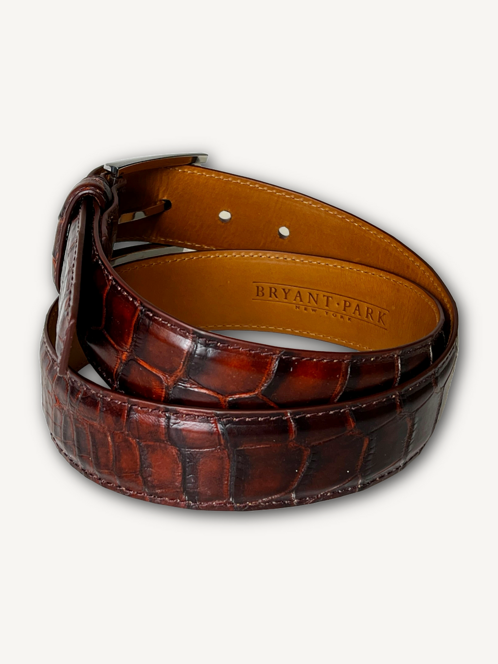 Cognac Genuine Alligator skin Belt | 1 3/8" Width Men's