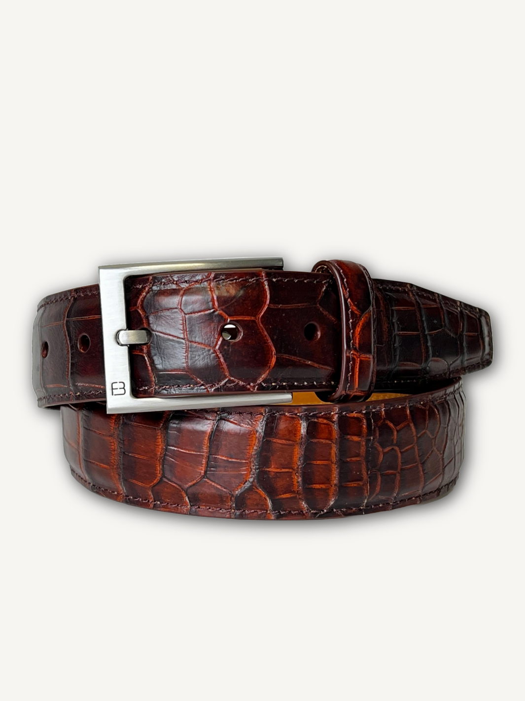 Cognac Genuine Alligator skin Belt | 1 3/8" Width Men's