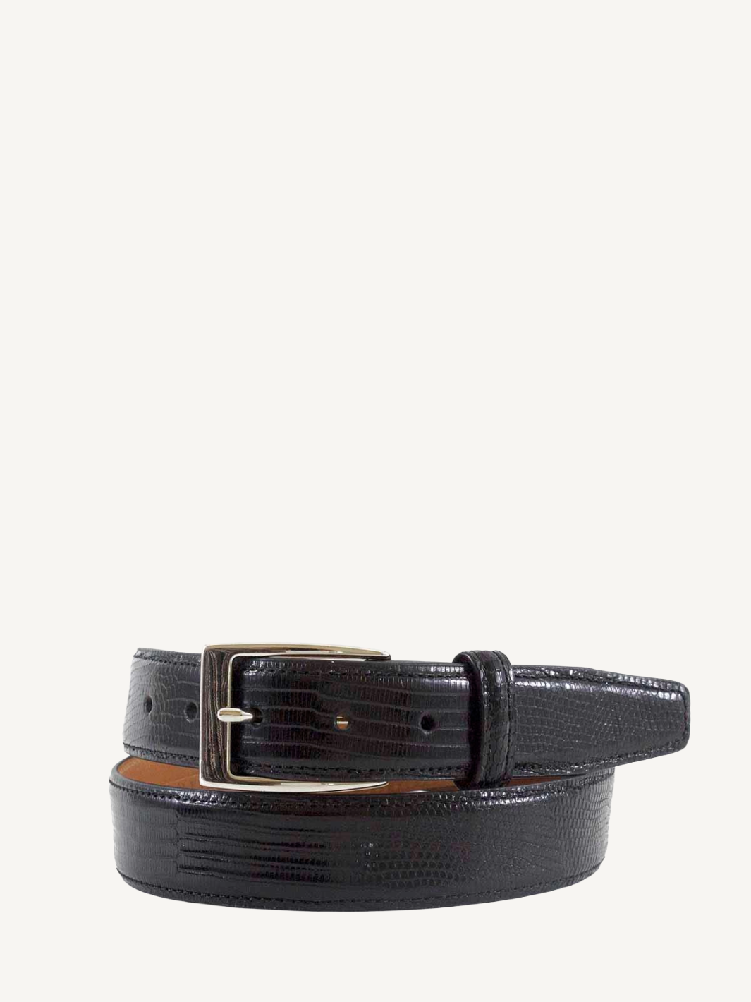 Black Genuine Lizard skin Belt | 1 1/4" Width Men's