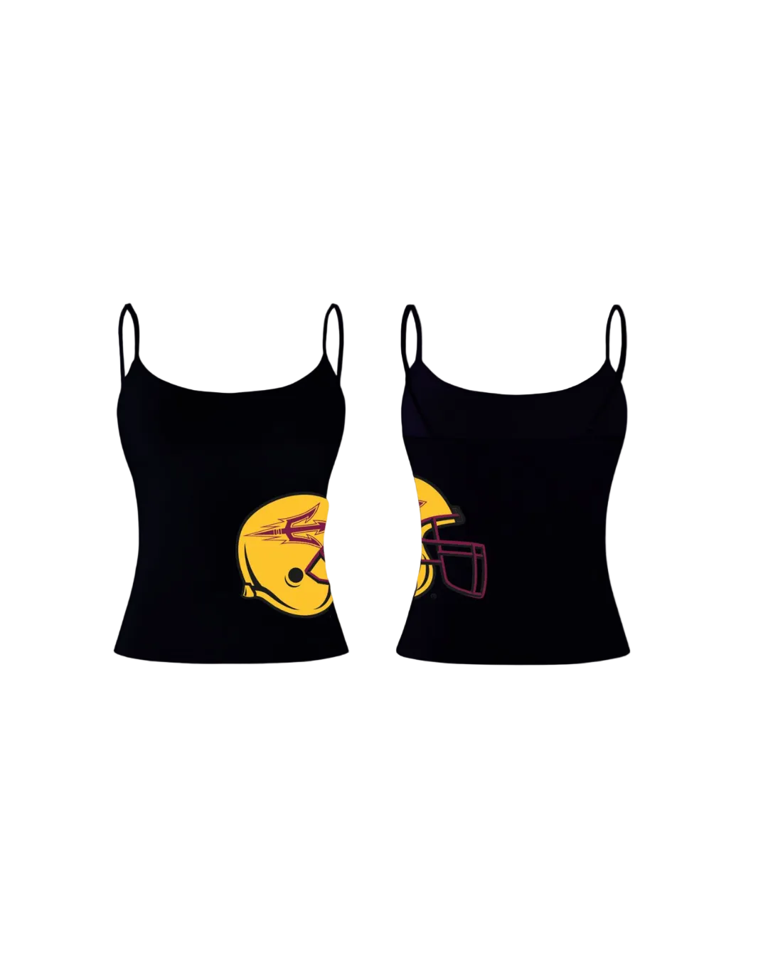 Sun Devils football helmet tank top shirt ladies fitted spandex ASU Arizona State