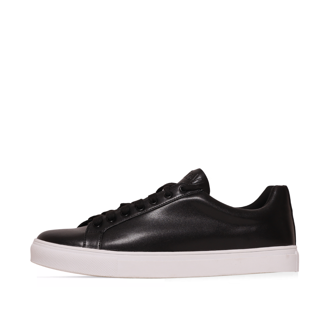 Jordin Sneakers Black faux leather Stylish Cushioned ladies Large Sizes