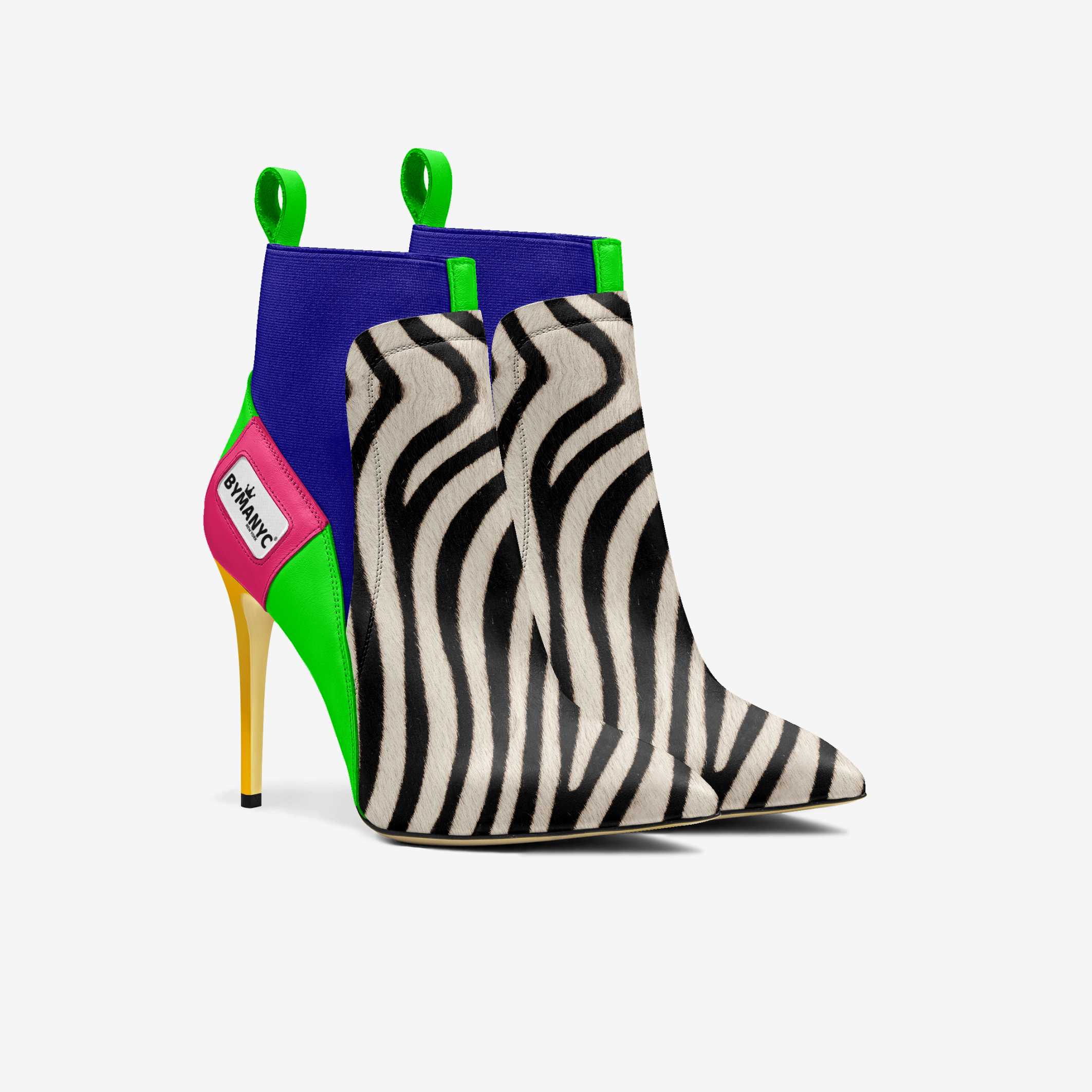 Vegan Heeled Shoe Women BYMANYC ® New York Chelsea Noir Edge stilletto boots