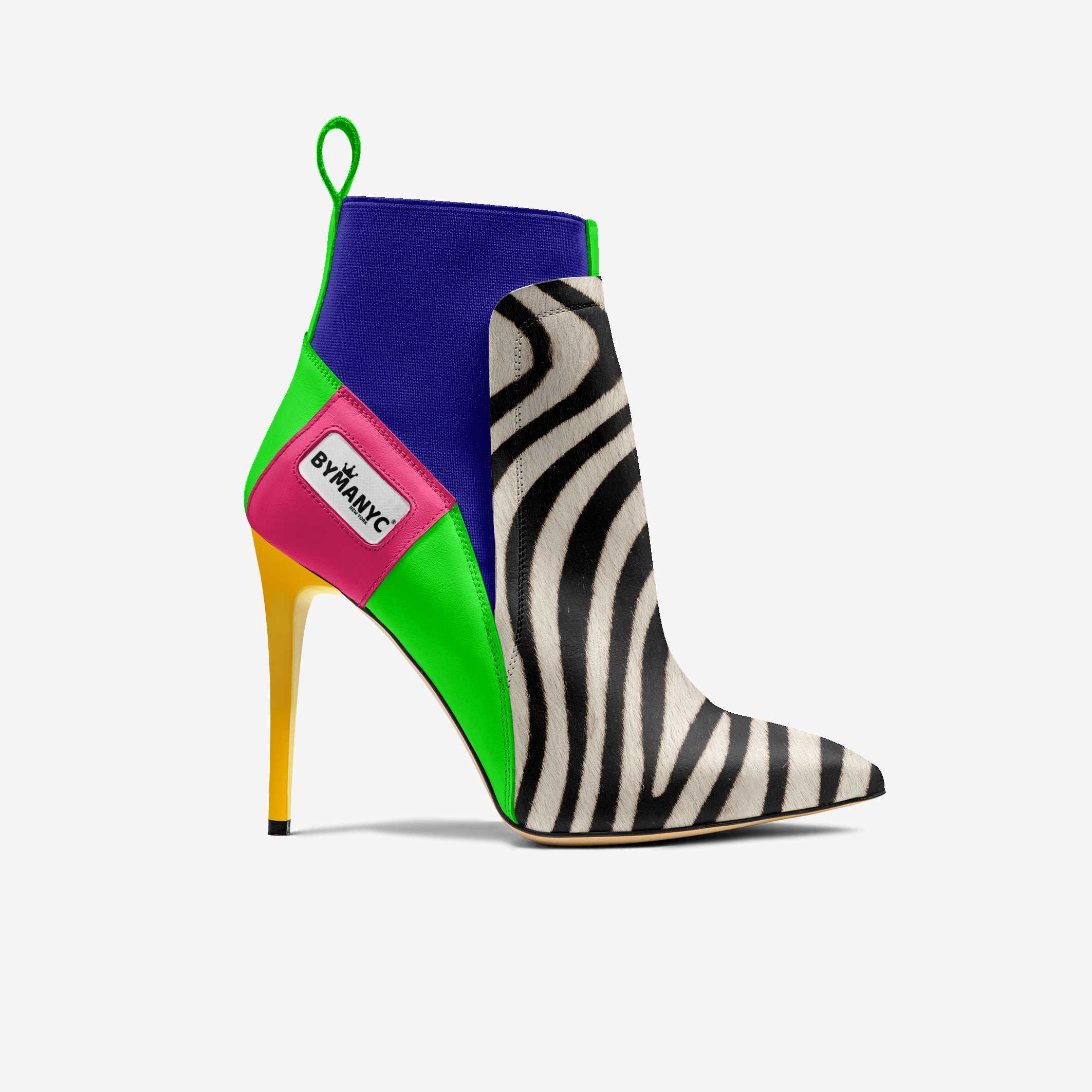 Vegan Heeled Shoe Women BYMANYC ® New York Chelsea Noir Edge stilletto boots