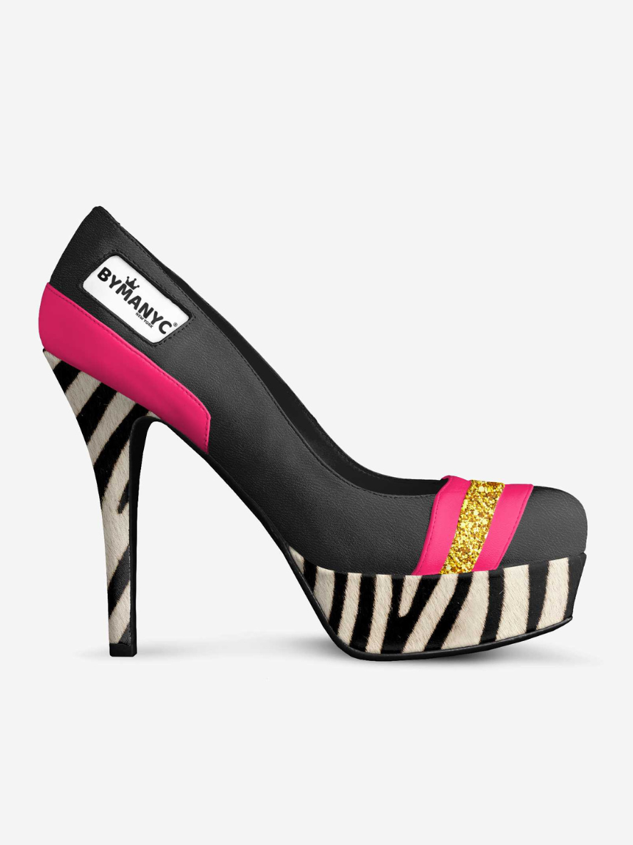 Vegan Women’s Stiletto Shoe BYMANYC ® New York – MEATPACKING DISTRICT zebra
