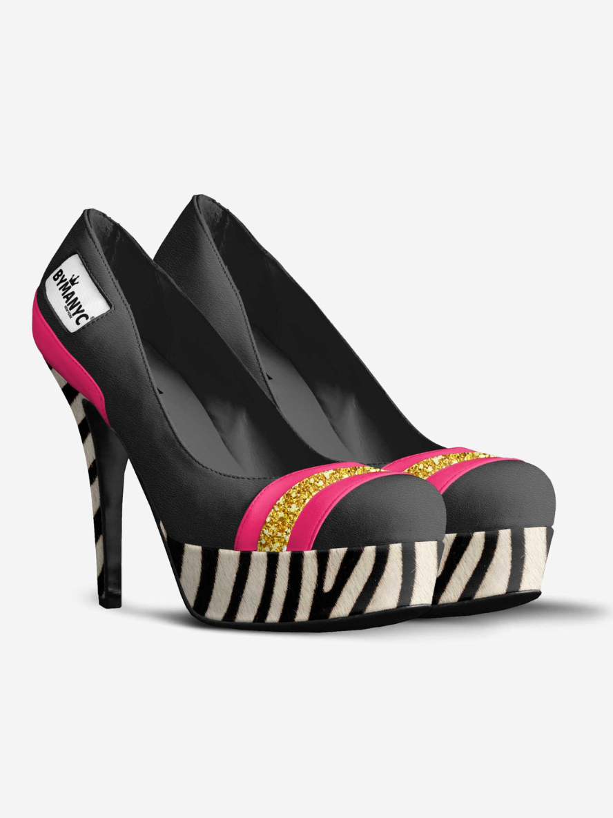 Vegan Women’s Stiletto Shoe BYMANYC ® New York – MEATPACKING DISTRICT zebra