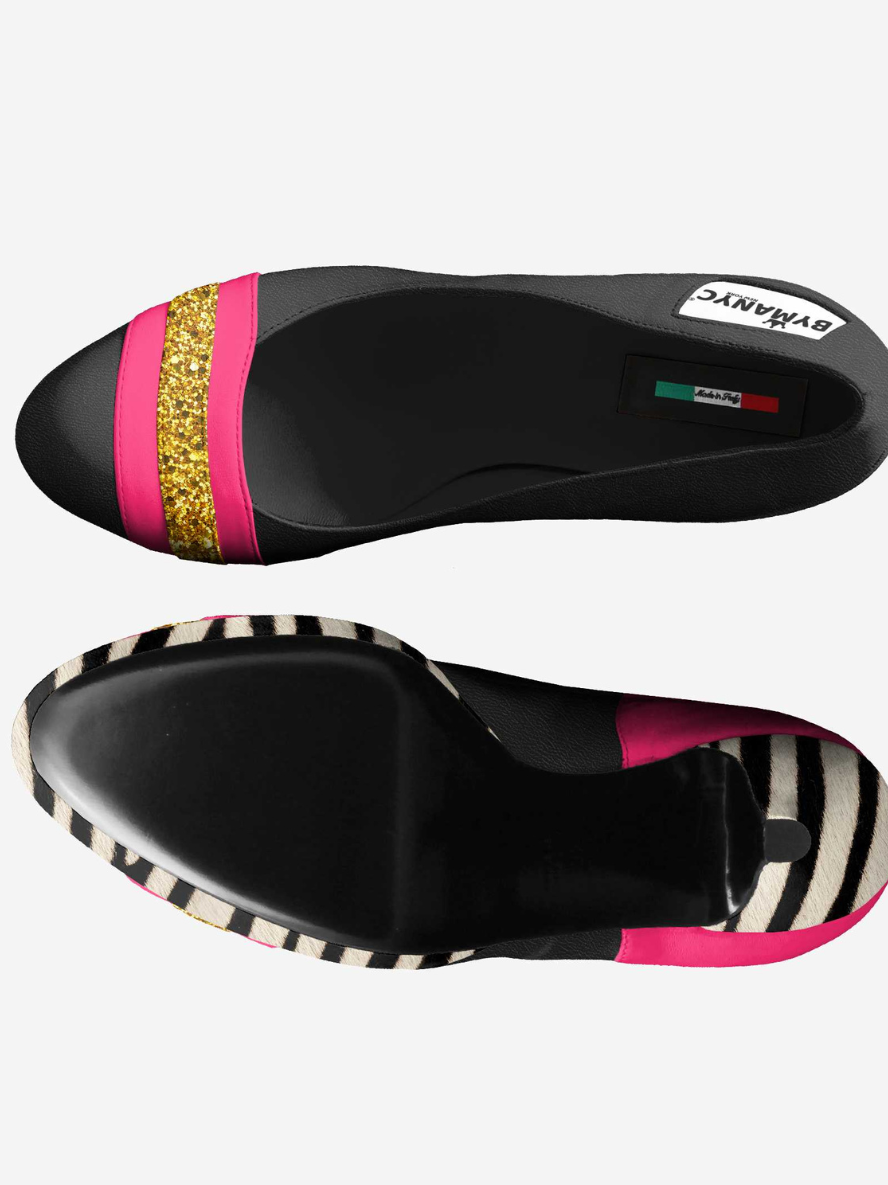 Vegan Women’s Stiletto Shoe BYMANYC ® New York – MEATPACKING DISTRICT zebra