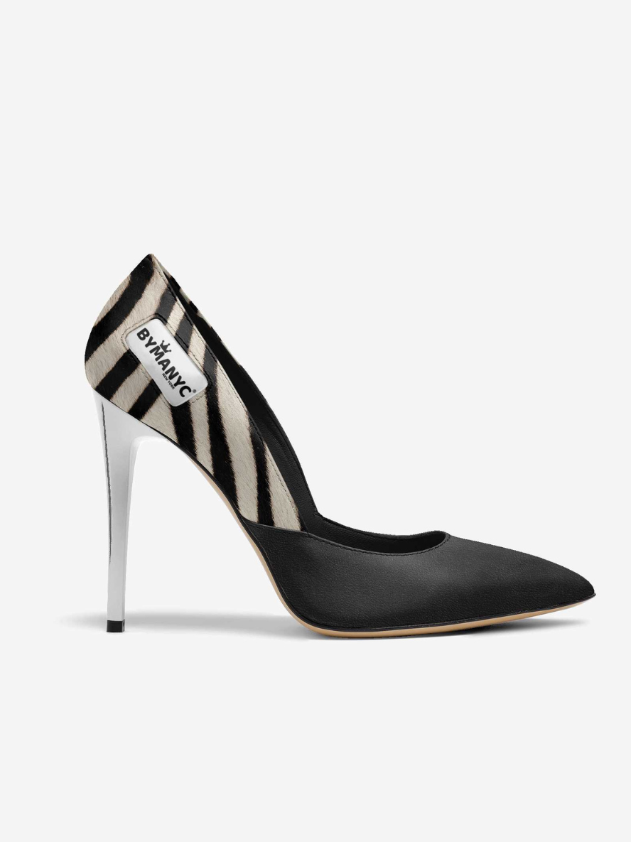 Vegan Stiletto Shoe BYMANYC ® New York – UPPER EAST ICON black zebra