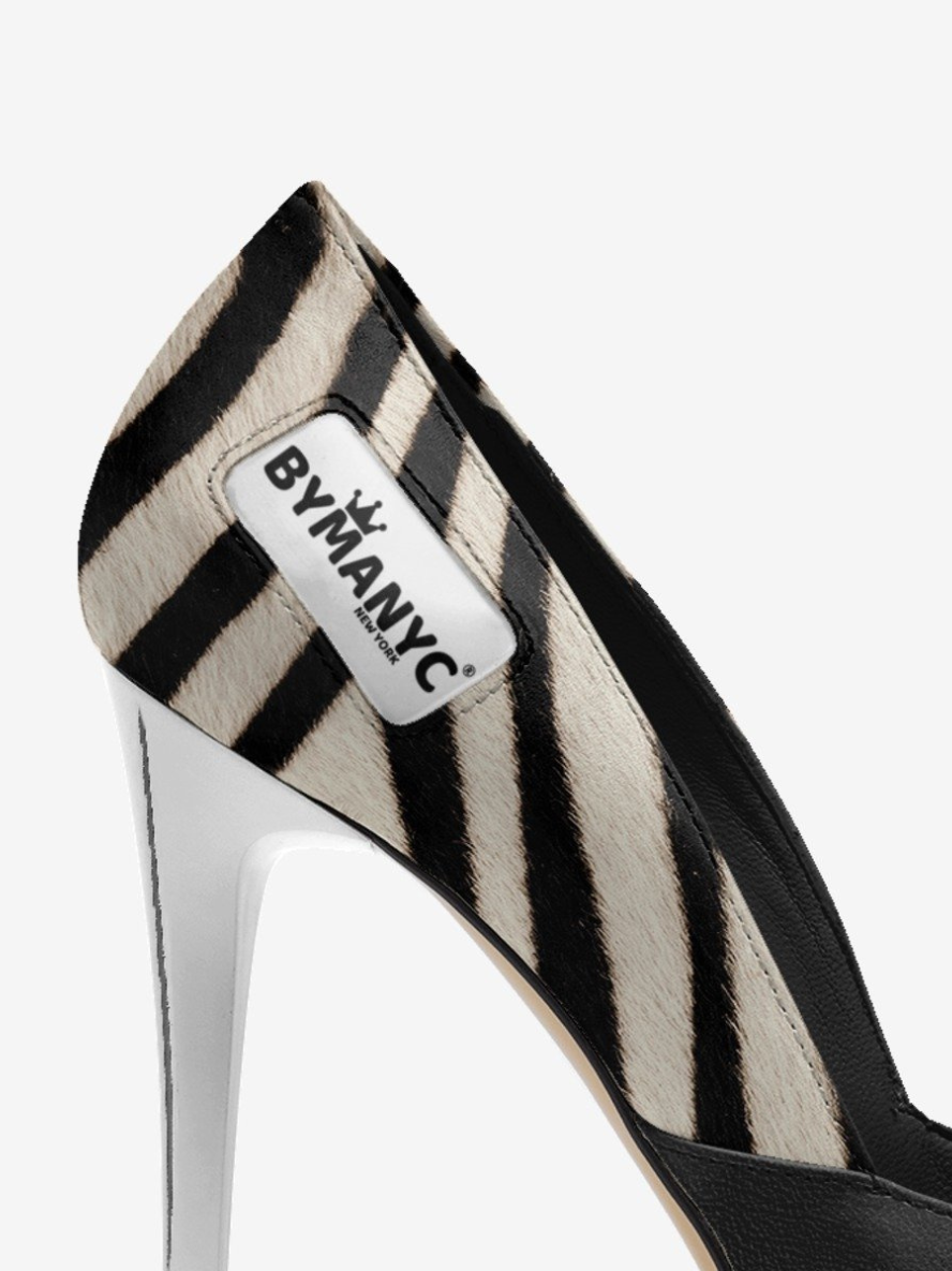 Vegan Stiletto Shoe BYMANYC ® New York – UPPER EAST ICON black zebra