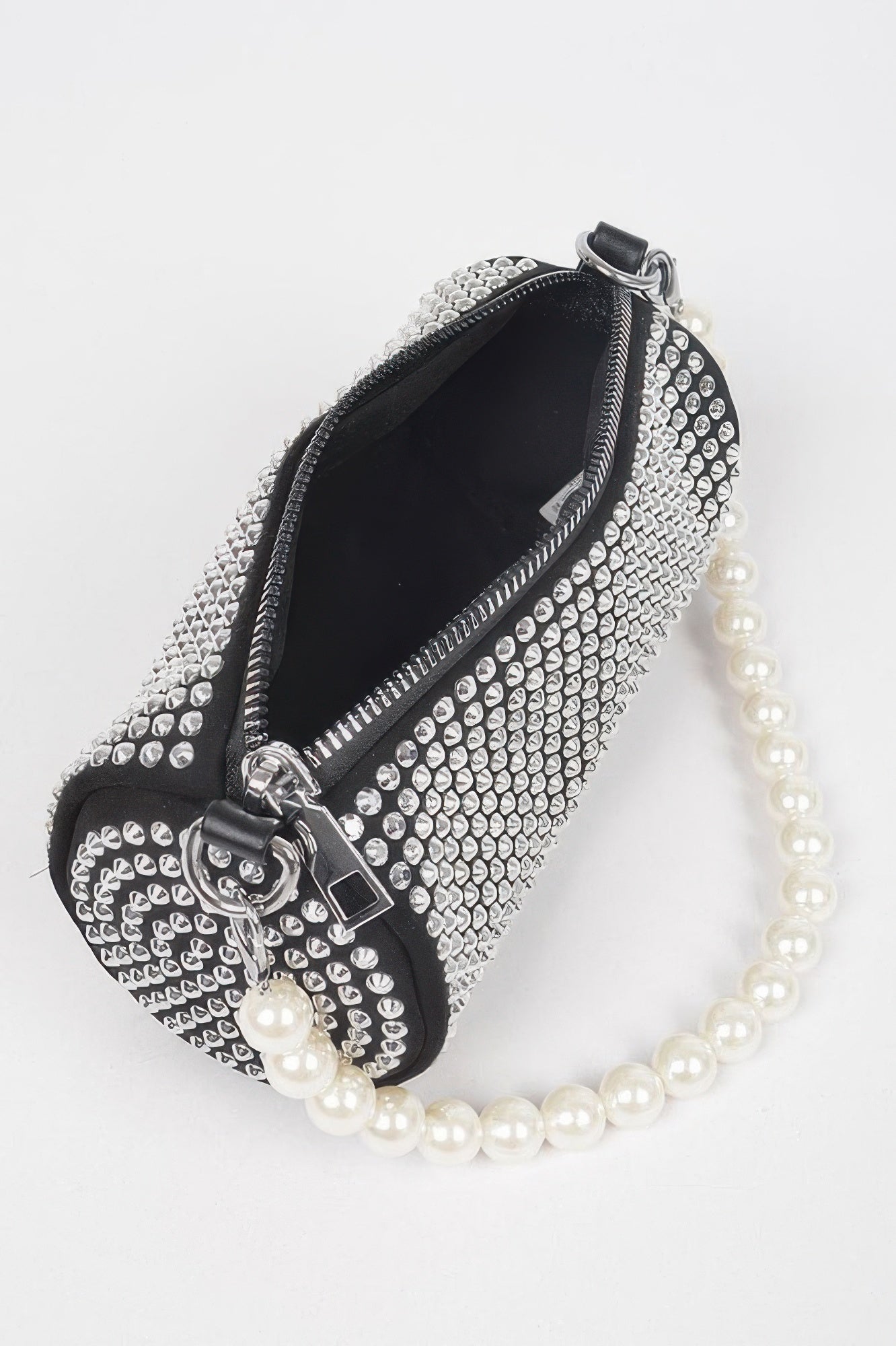 Ladies purse BAG MIDTOWN LUXE handbag MIAMI BYMANYC ® New York black silver studded