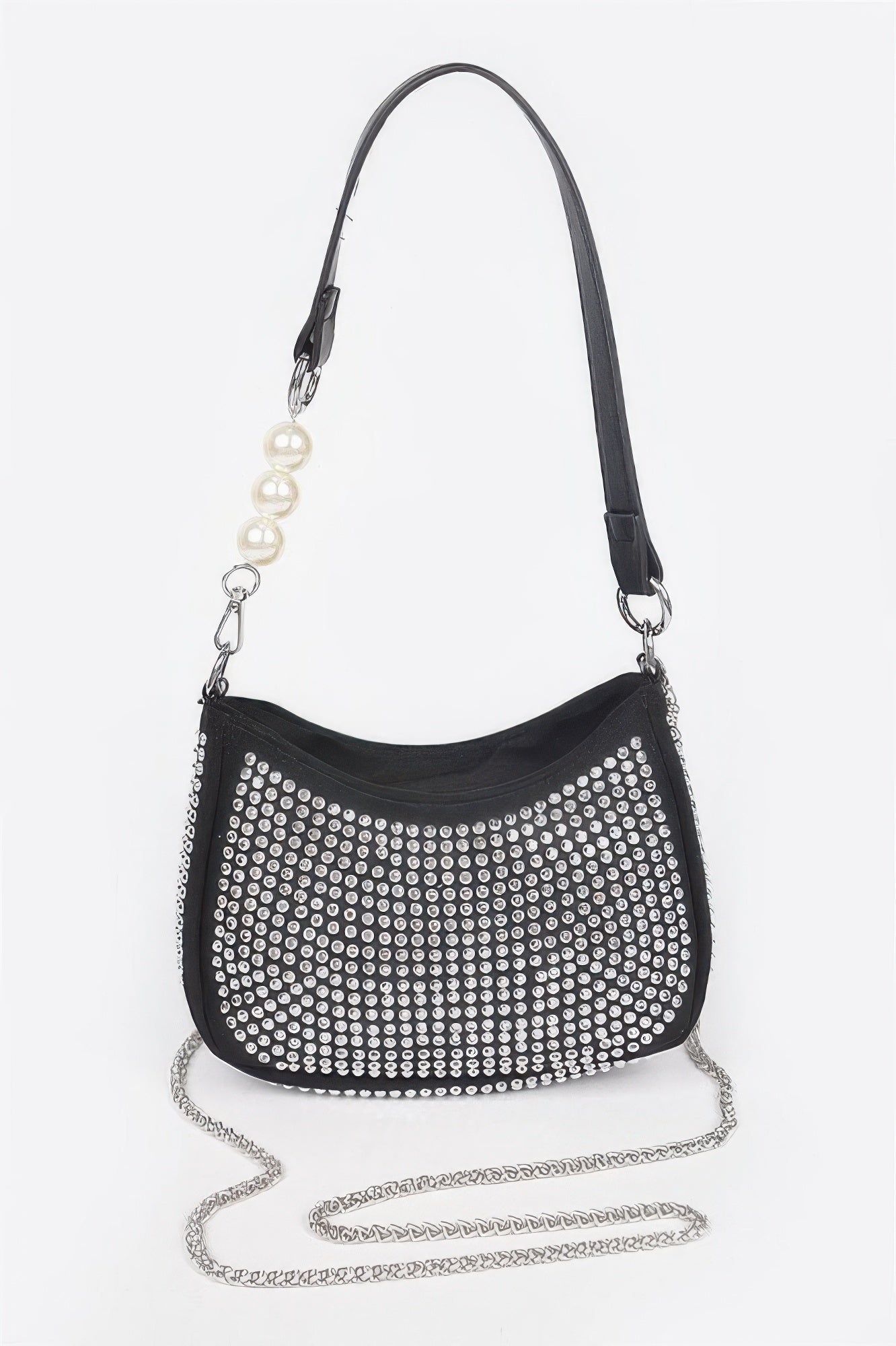 Ladies handbag purse BAG KEY LARGO MIAMI BYMANYC ® New York studded black