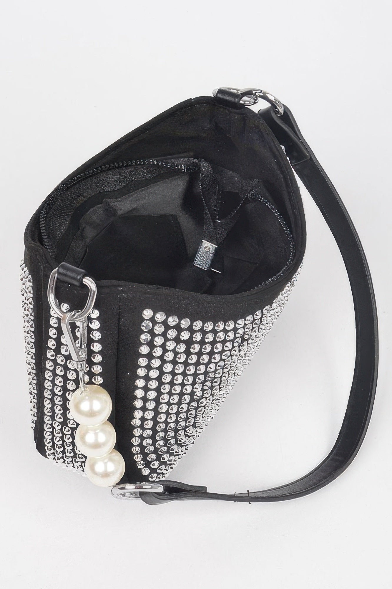 Ladies handbag purse BAG KEY LARGO MIAMI BYMANYC ® New York studded black