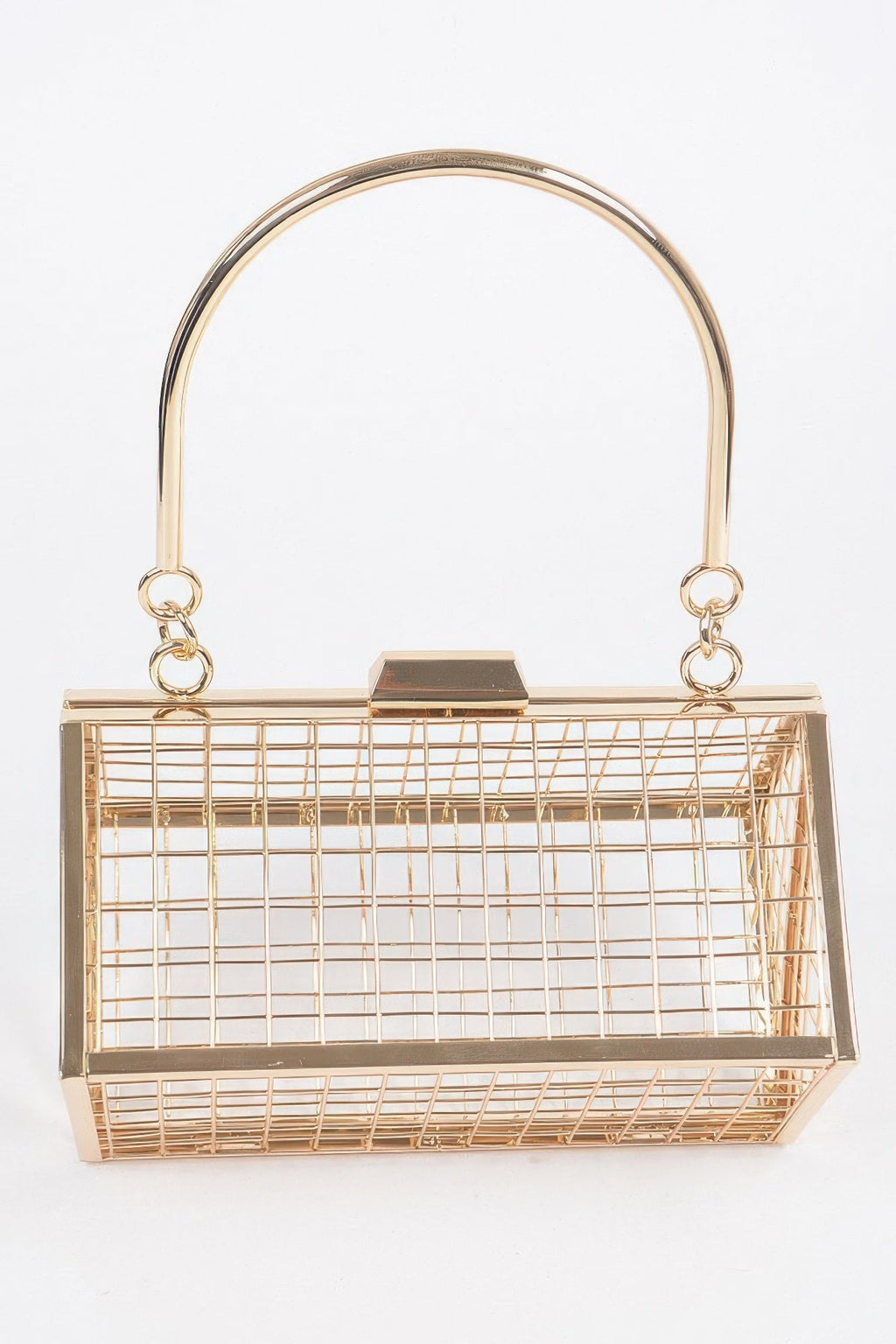 Ladies wire caged BAG COCOLLO handbag purse MIAMI BYMANYC ® New York gold silver