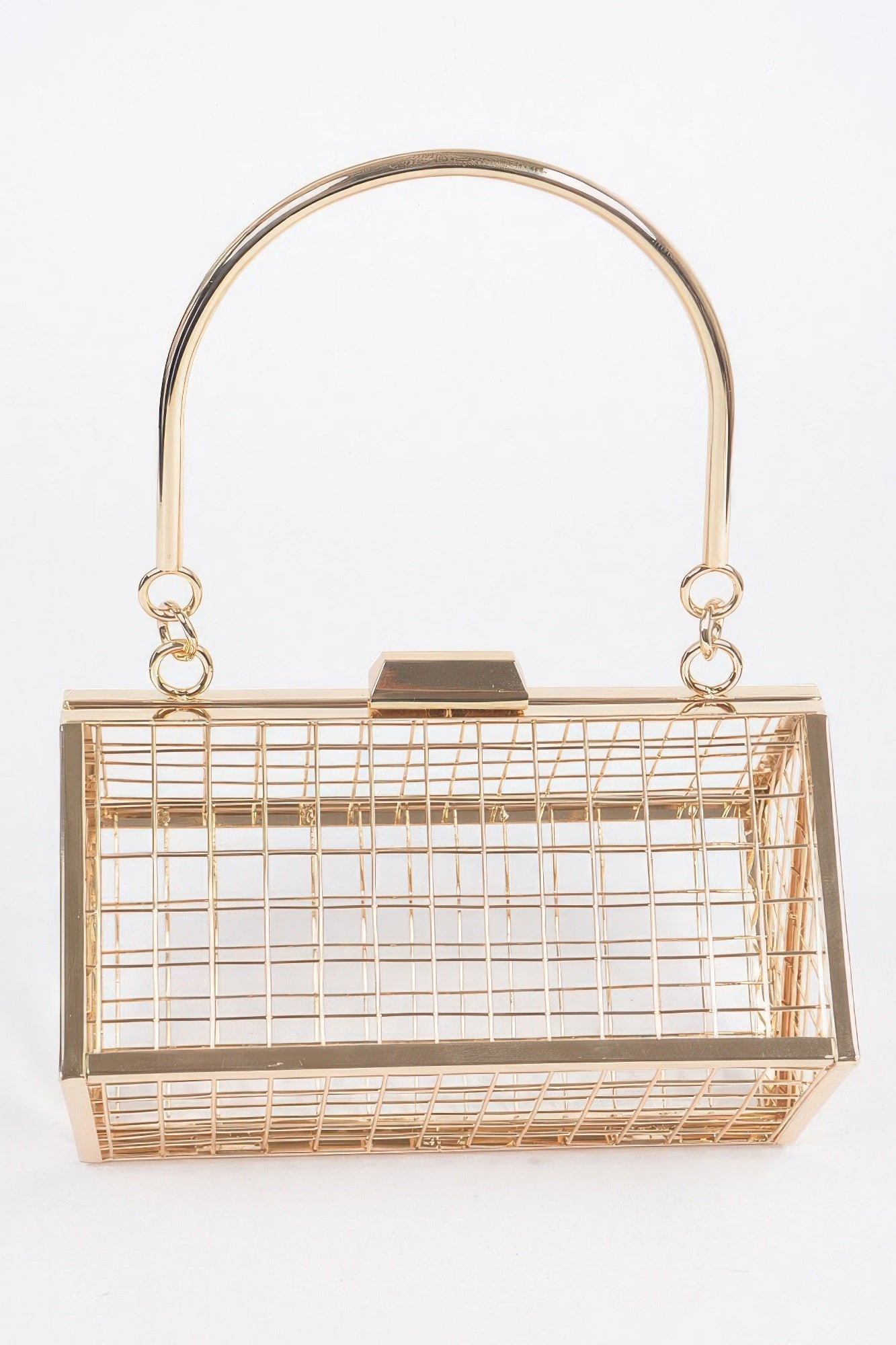 Ladies wire caged BAG COCOLLO handbag purse MIAMI BYMANYC ® New York gold silver