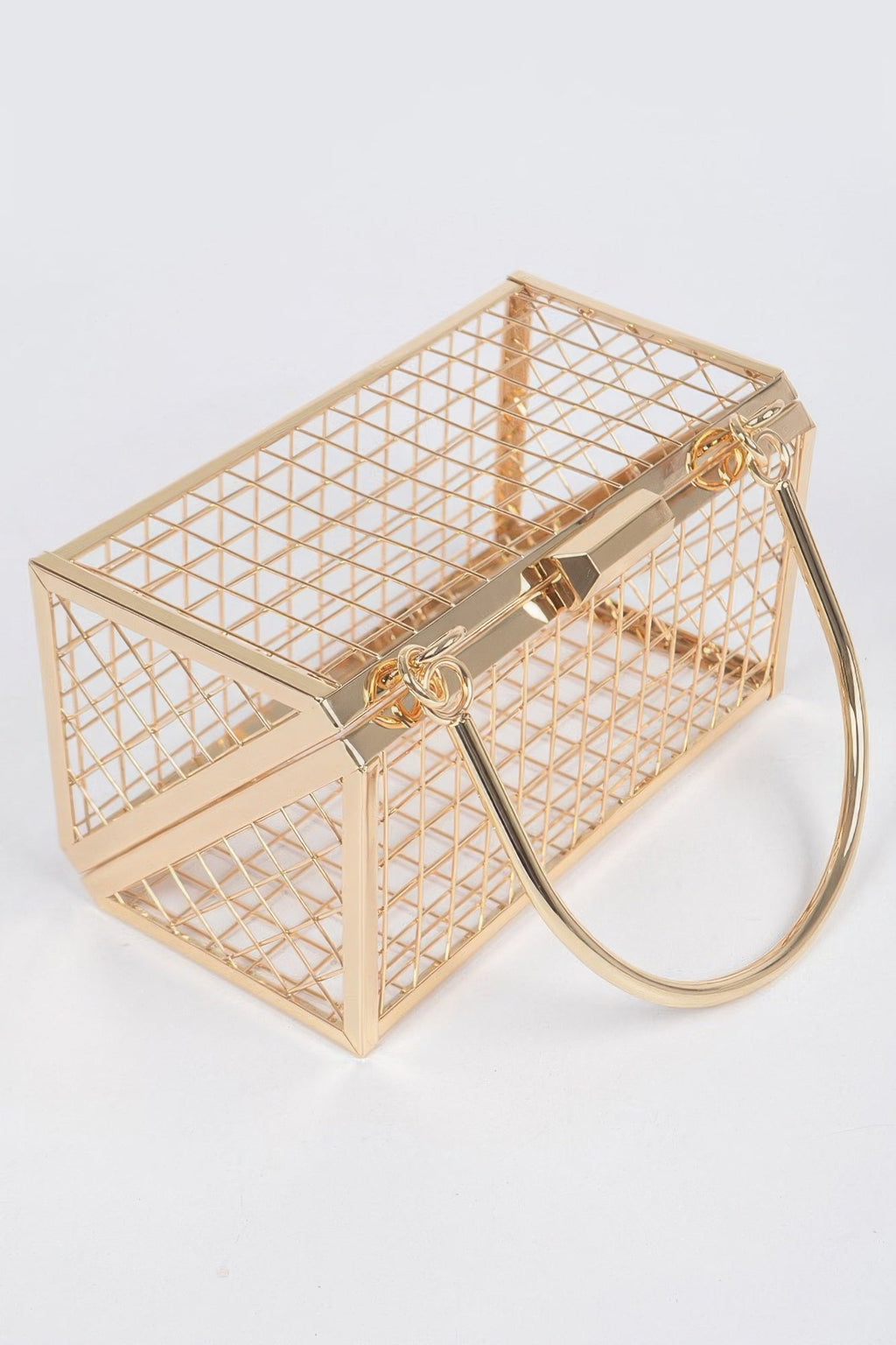 Ladies wire caged BAG COCOLLO handbag purse MIAMI BYMANYC ® New York gold silver