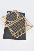 Ladies wire caged BAG COCOLLO handbag purse MIAMI BYMANYC ® New York gold silver