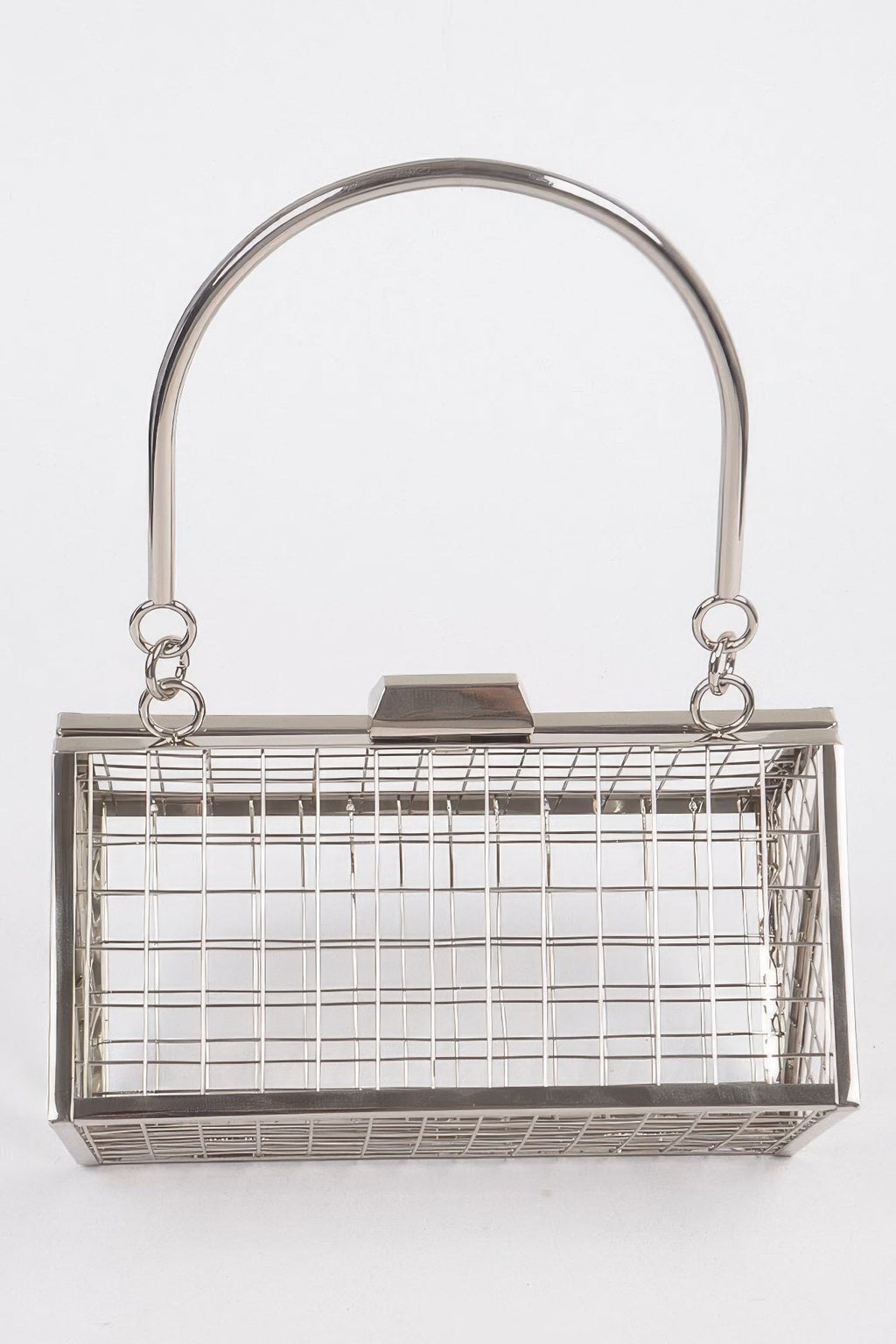 Ladies wire caged BAG COCOLLO handbag purse MIAMI BYMANYC ® New York gold silver
