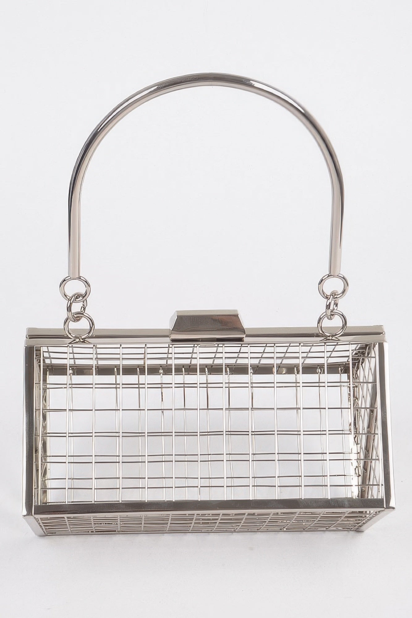 Ladies wire caged BAG COCOLLO handbag purse MIAMI BYMANYC ® New York gold silver