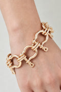 Ladies Bracelet Link Horseshoe BYMANYC ® New York HUDSON Horsebit gold or 2-tone