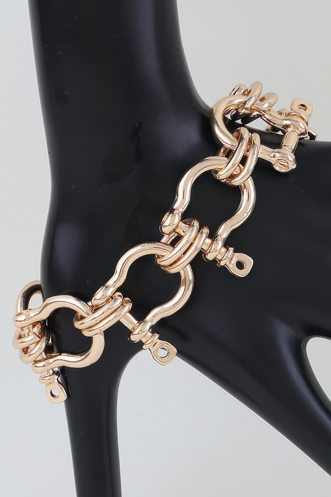 Ladies Bracelet Link Horseshoe BYMANYC ® New York HUDSON Horsebit gold or 2-tone