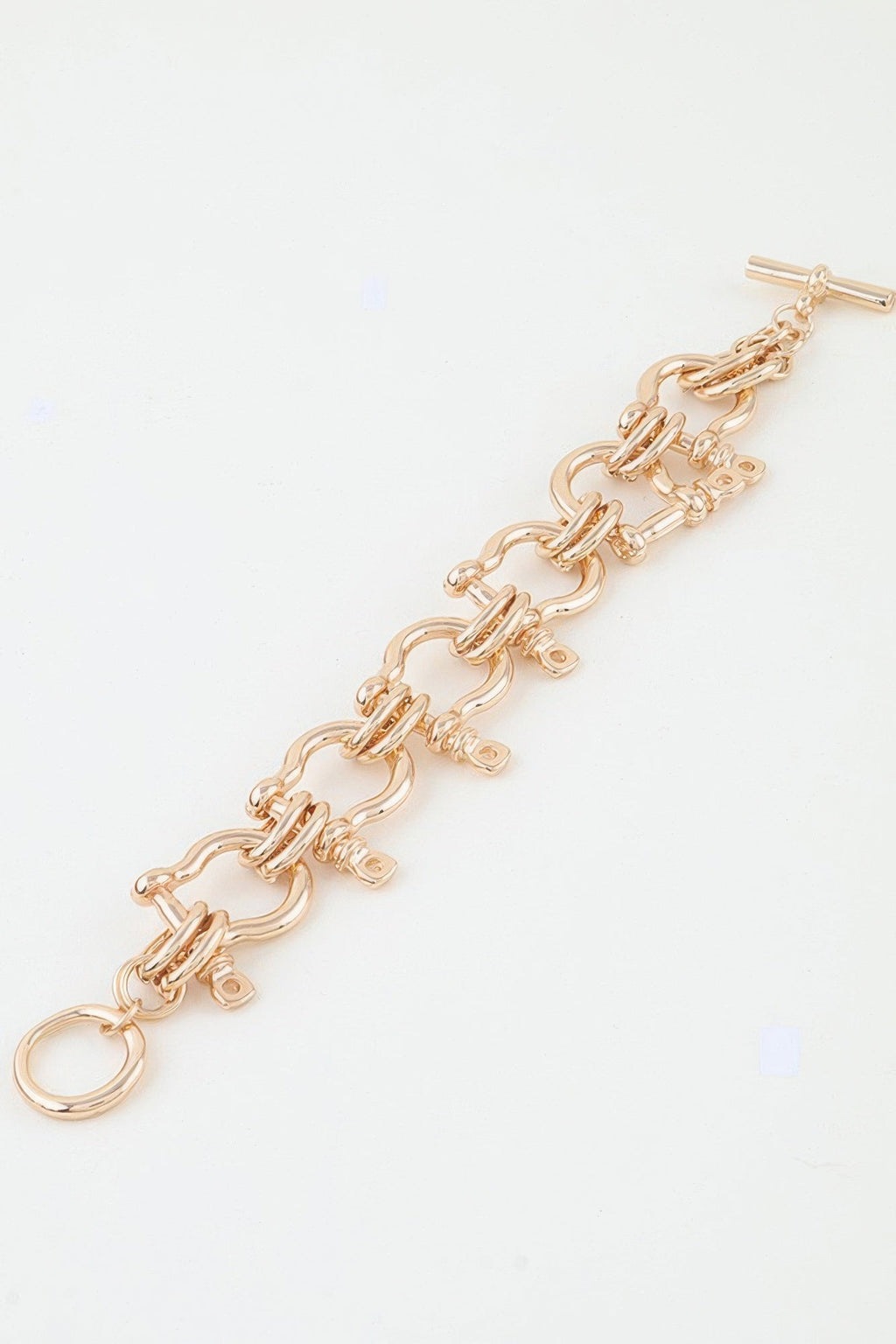 Ladies Bracelet Link Horseshoe BYMANYC ® New York HUDSON Horsebit gold or 2-tone