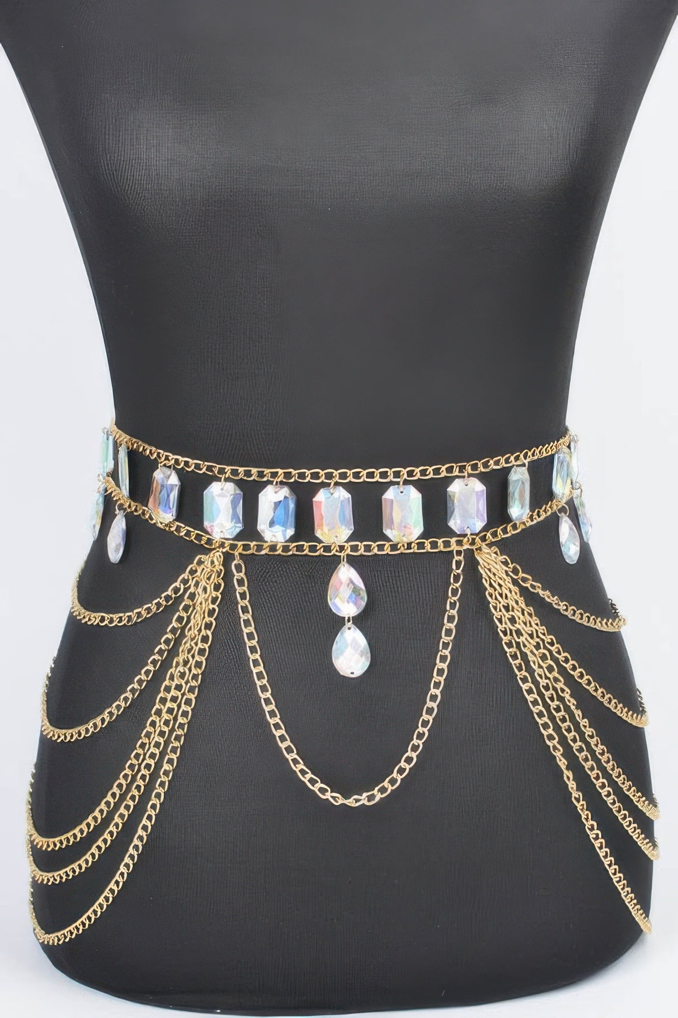 Ladies BELT • FLATIRON Fashion Chic Stone BYMANYC ® New York draping cascading