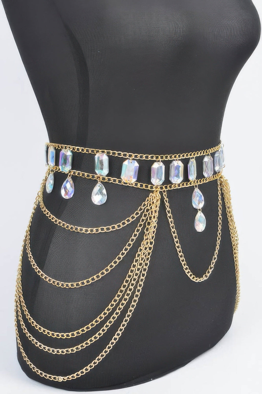 Ladies BELT • FLATIRON Fashion Chic Stone BYMANYC ® New York draping cascading