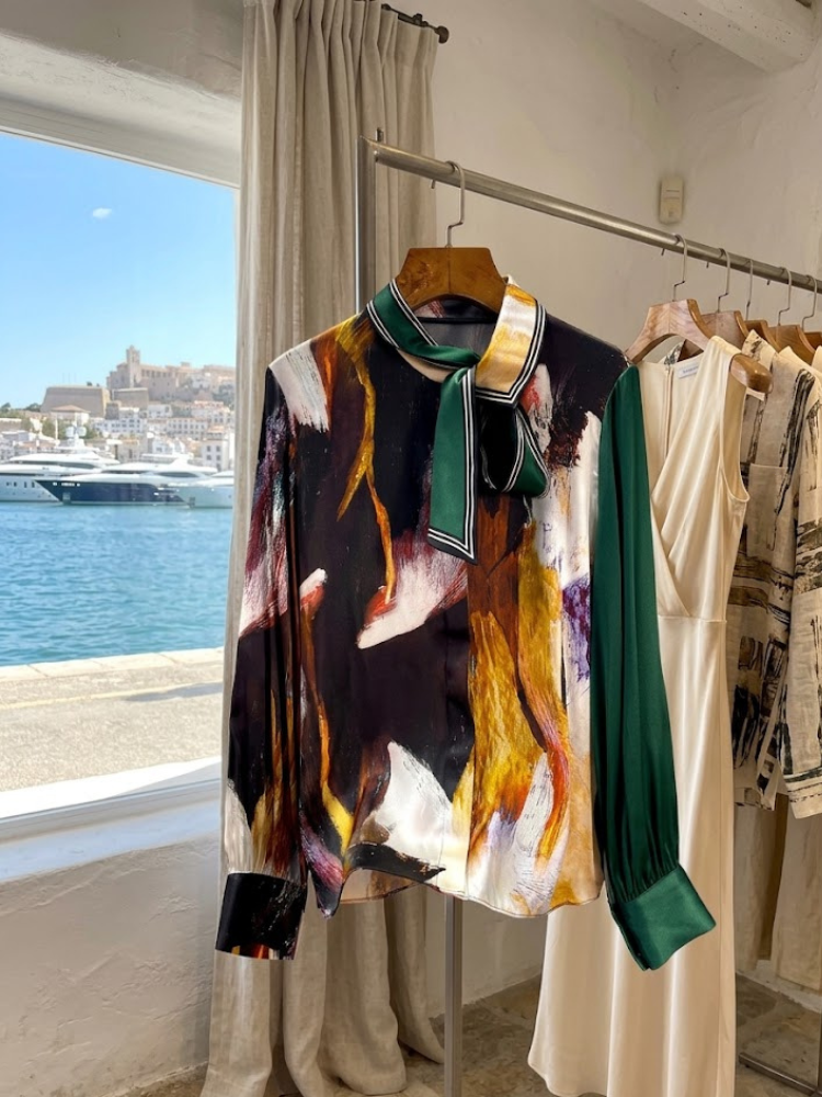 BLOUSE PALM SPRINGS - Boutique Fashion Top - BYMANYC ® New York career