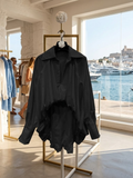 Black dressy BLOUSE SANTA MONICA - Boutique Fashion Top - BYMANYC ® New York
