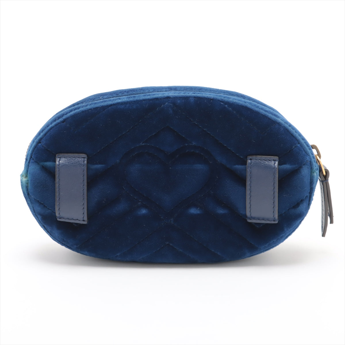 Gucci GG Marmont Velvet &amp; Leather Waist Bag Blue 476434  #2614 purse handbag