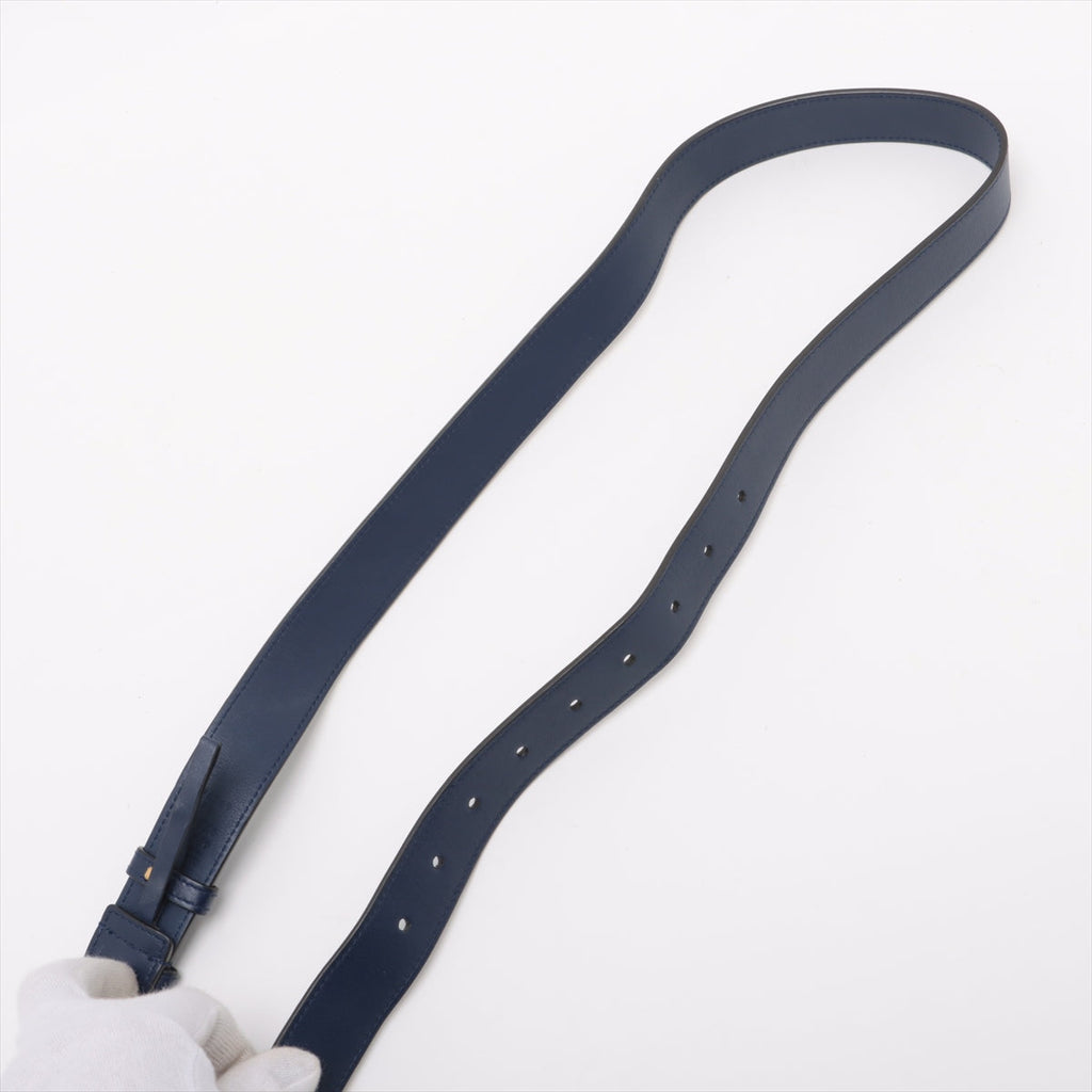 Gucci GG Marmont Velvet &amp; Leather Waist Bag Blue 476434  #2614 purse handbag