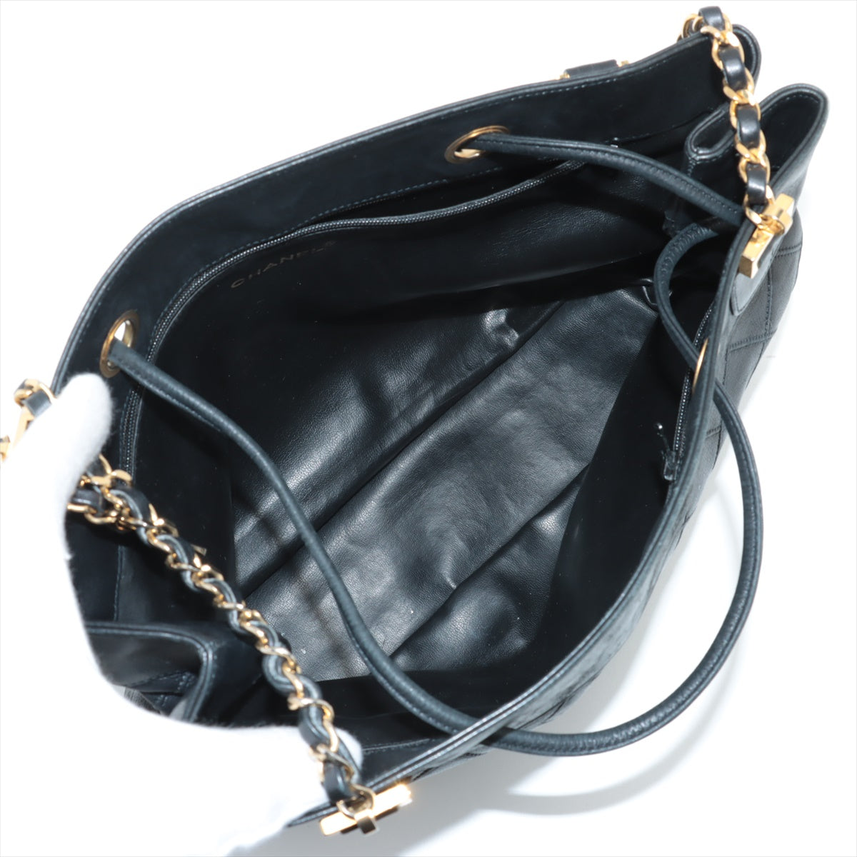 Chanel Lambskin Black Quilted Shoulder Bag 0 Series #3752 leather handbag purse