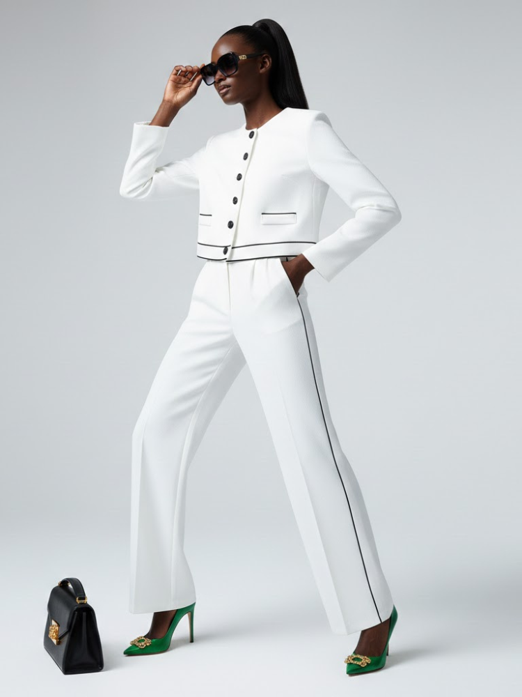 White MADISON Suit Jacket & Pants Prêt-à-Porter BYMANYC ® New York career ladies