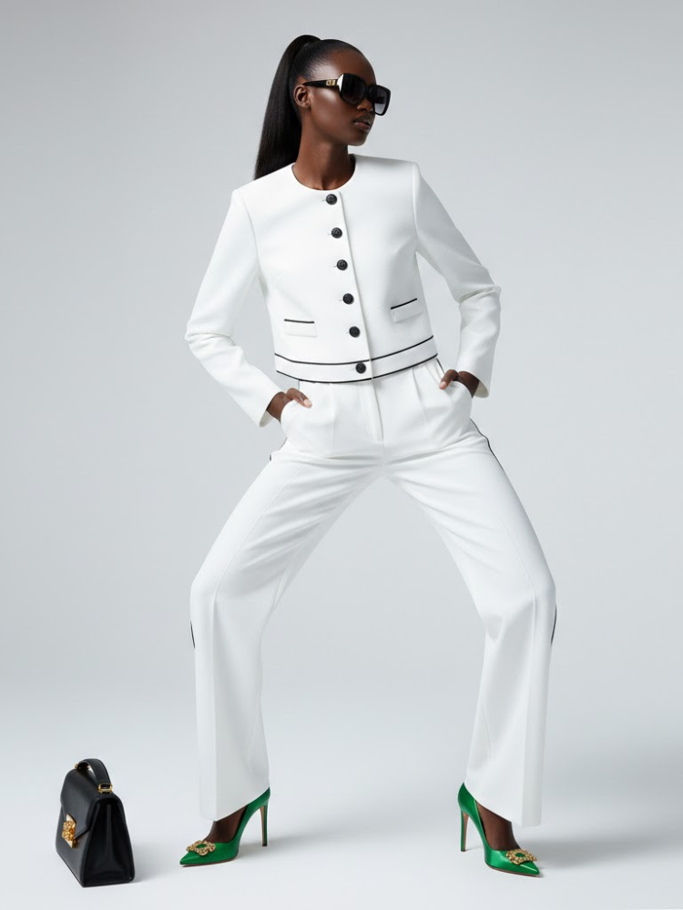 White MADISON Suit Jacket & Pants Prêt-à-Porter BYMANYC ® New York career ladies