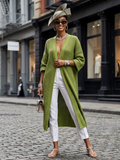 Ladies long green Cardigan BROOKLYN New Collection sweater - BYMANYC ® New York