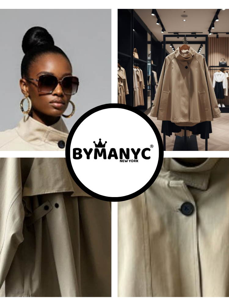 Ladies Cape Jacket TRIBECA COUTURE BYMANYC ® New York coat beige