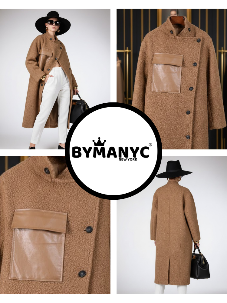 Ladies Eco Jacket COBBLE HILL NY CITY Collection BYMANYC ® New York Pea Coat camel